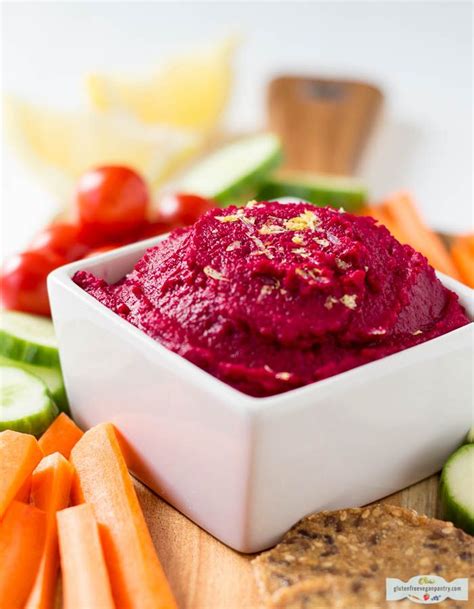 Roasted Beet Hummus Vegan Gluten Free 7 Ingredients And One Bowl