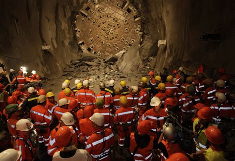 In Pictures: Gotthard rail tunnel breakthrough - Construction Week Online