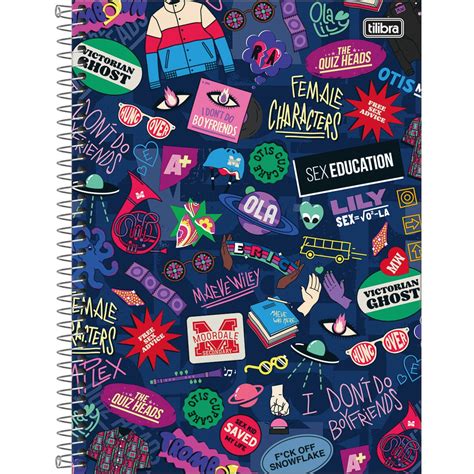 Caderno Espiral Tilibra Capa Dura Universitário Sex Education Folhas