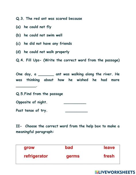 English worksheet online pdf worksheet | Live Worksheets