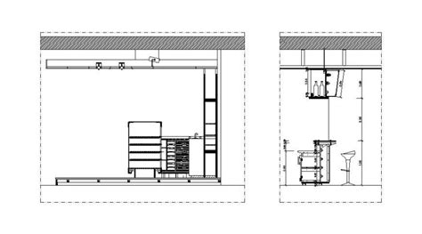 Bar Counter Section And Furniture Cad Drawing Details Dwg File Cadbull | Hot Sex Picture