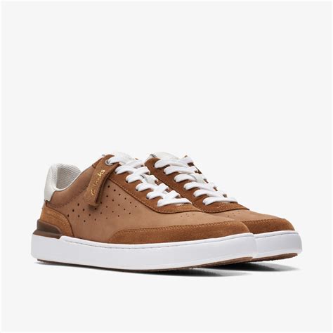 Mens Courtlite Tor Cognac Combination Trainers Clarks Outlet