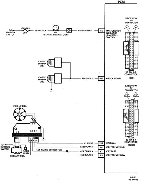 2004 Silverado Knock Sensor Wiring Diagram To The Pcm Gm Oxy