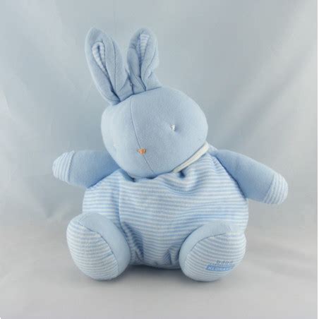 Doudou Lapin Boule Bleu Blanc Ray Klorane