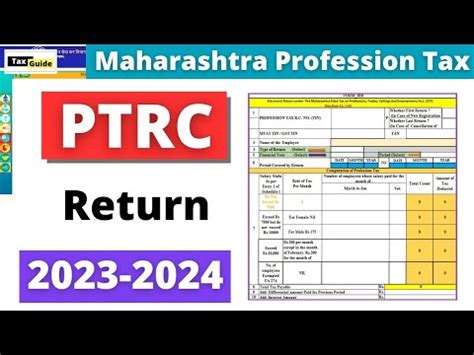 How To File Ptrc Return In Maharashtra Ptrc Return Filing