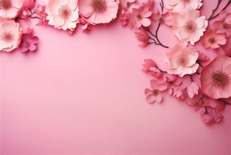 Beautiful pink flowers on pink background. 25480952 Stock Photo at Vecteezy