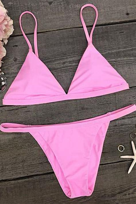 Cupshe View Over You Solid Color Bikini Set Moda Biqu Ni Biquini E