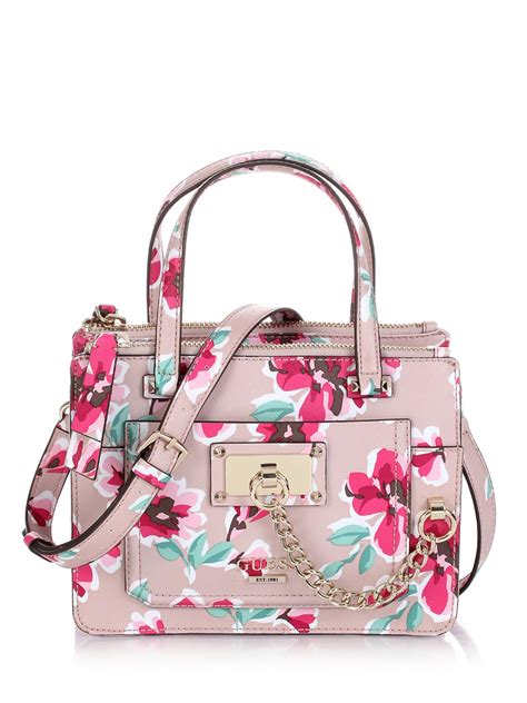 Guess Forget Me Not Little Status Satchel Floral Bag Lyst