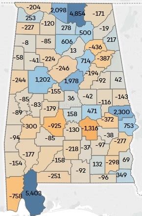 2019 Alabama County and MSA Population Trends - Public Affairs Research ...