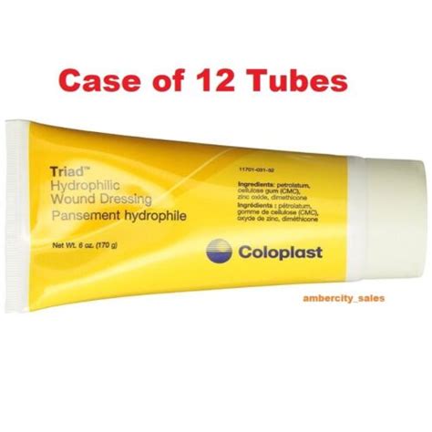 Coloplast Triad Hydrophilic Paste Sterile Wound Dressing 6 Oz 12case