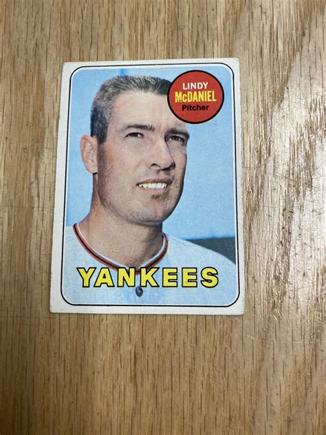 1969 Topps Baseball Lindy McDaniel New York Yankees Card 191 EBay