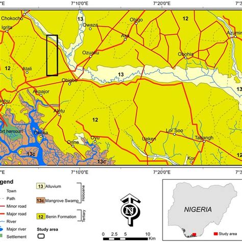 Regional Map Niger Delta Including Study Area And Major Cities