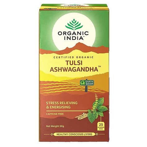 Organic India Tulsi Ashwagandha 25 Bags Organic Delivery Sydney