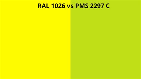 Ral 1026 Vs Pms 2297 C Ral Colour Chart Uk