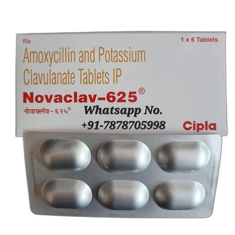 Novaclav 625 Tablets Cipla At Rs 149 Stripe Amoxicillin Potassium Clavulanate Tablet In Surat