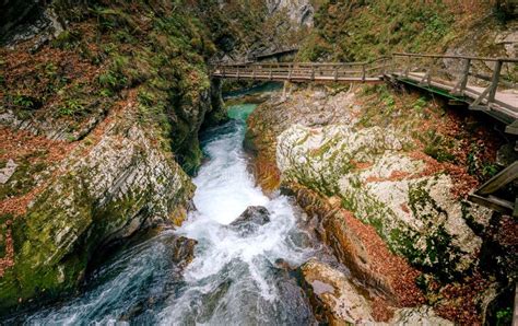 Soteska Vintgar The Vintgar Gorge Or Bled Gorge In Slovenia Stock