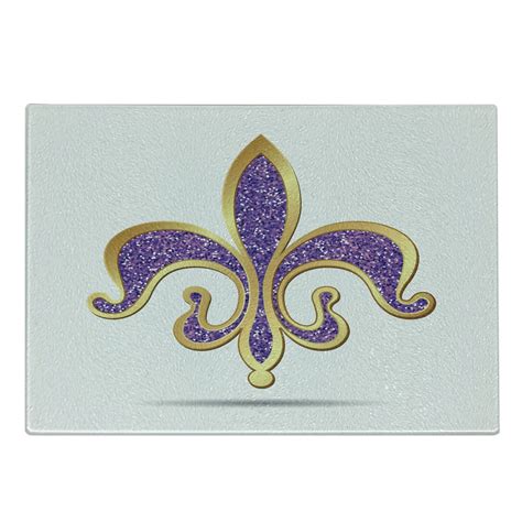 Fleur De Lis Cutting Board Ornate Heraldic Design In Nostalgic