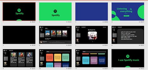 Spotify Powerpoint Ll Music Powerpoint Ll Black Theme Slides Etsy Uk