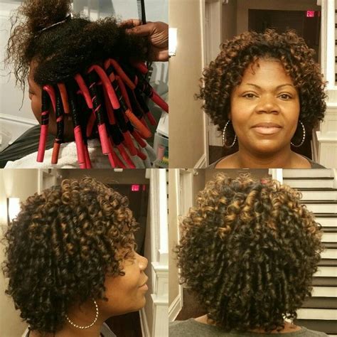 Tapered Natural Hair Flexi Rods Natural Hairstyles Swirl Salons