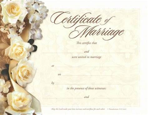 30 Blank Marriage Certificates Printable | Example Document Template