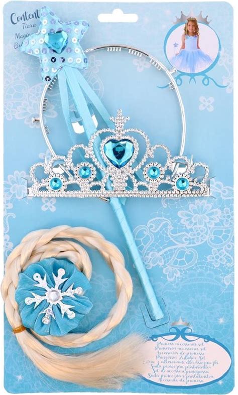 Prinsessen Accessoireset Prinssessen Toverstaf Kroon Elsa Haar