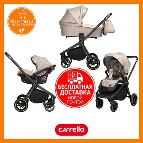 Купить CARRELLO EPICA CRL-8511/1 универсальная коляска 3 в 1 Almond ...