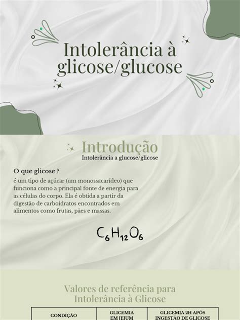 Intolerancia A Glicose - Intolerância à Glicose: Causas e Tratamento | PDF | Glicose | Nutrição