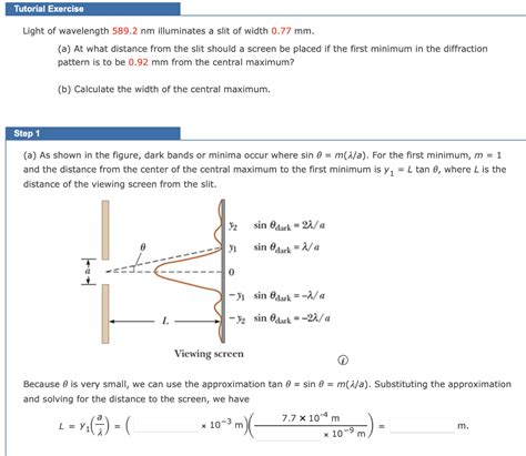 Solved Tutorial Exercise Light Of Wavelength Nm Chegg