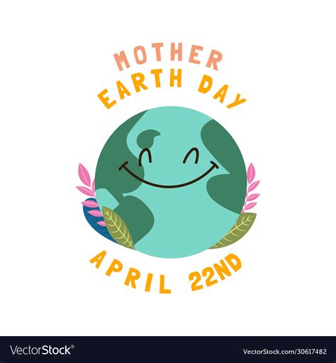 Happy Mother Earth Day Card Royalty Free Vector Image