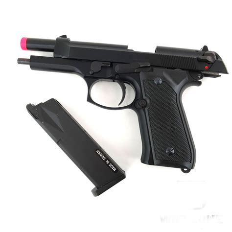 Pistola KWA M9 PTP GBB Full Metal Preta Carabinas Brazil