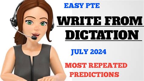 Write From Dictation Pte July Most Repeated New Video Youtube