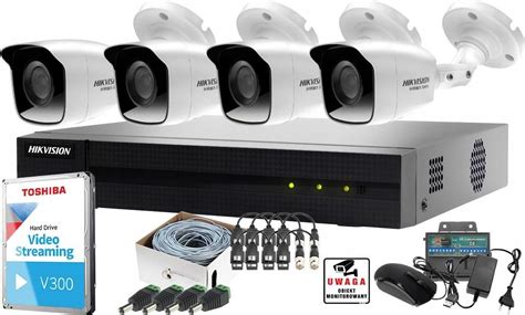 Zestaw do monitoringu HIKVISION ZESTAW MONITORINGU PO SKRĘTCE 4 KAMERY