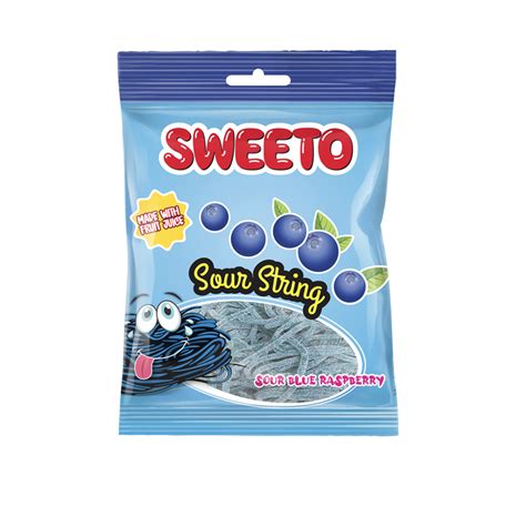 Sweeto Blueberry Sour Strings 80g Indulge Lk