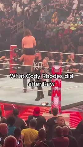 What Cody Rhodes Did With Sami Zayn After WWE Raw YouTube