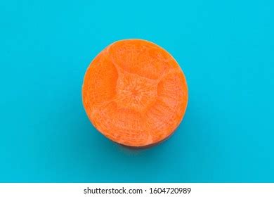 Details Cross Section Carrot On Bright Stock Photo