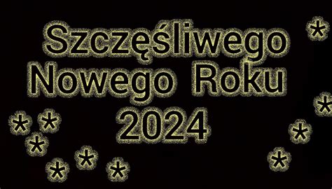 Brokatowy złoty napis szczęśliwego nowego roku 2024 Gify i obrazki na