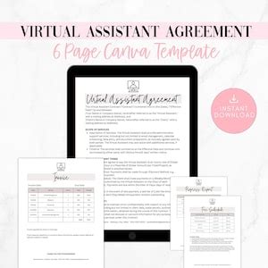 Virtual Assistant Contract Template Client Agreement Service Contract