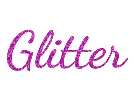 Transparent Glitter Text