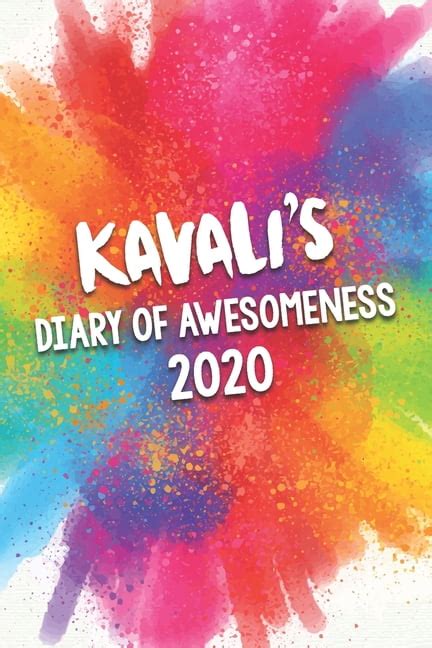 Kavalis Diary Of Awesomeness 2020 Unique Personalised Full Year Dated Diary T For A Girl