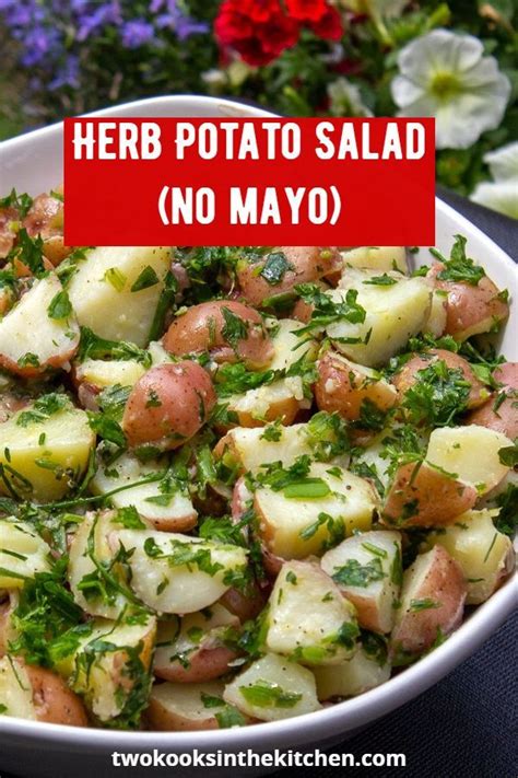 Best Herbed Potato Salad No Mayo No Eggs Recipe Herbed Potato