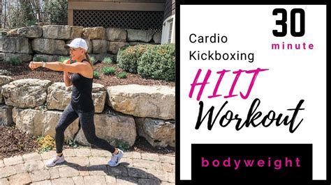 30 Minute Bodyweight Cardio Kickboxing Hiit Workout Youtube