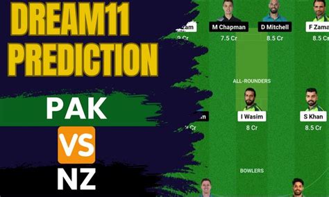 Pak Vs Nz Dream11 Prediction Pakistan Vs New Zealand Fantasy Team Prediction Pitch Report For