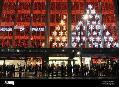 House Of Fraser Department Store Oxford Street With Christmas Lights