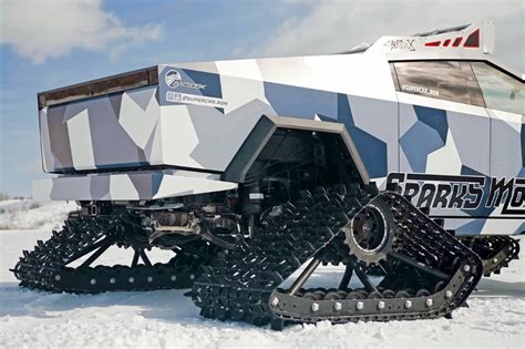 Youtuber Turns Teslas Cybertruck Into A Full Blown Snowmobile With