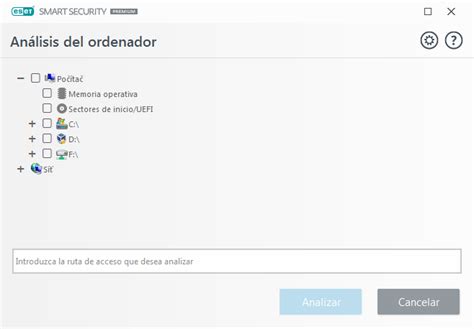 Iniciador Del An Lisis Personalizado Eset Security Ultimate