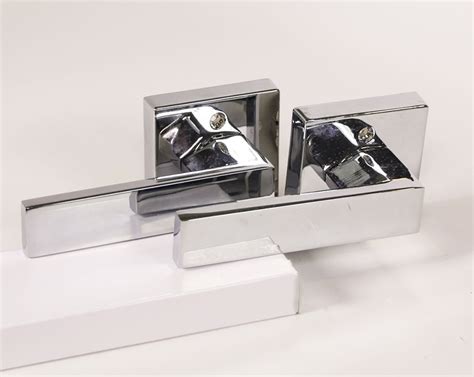 Lisbone Square Rose Door Handle Lever Lock Set Modern Style Toronto