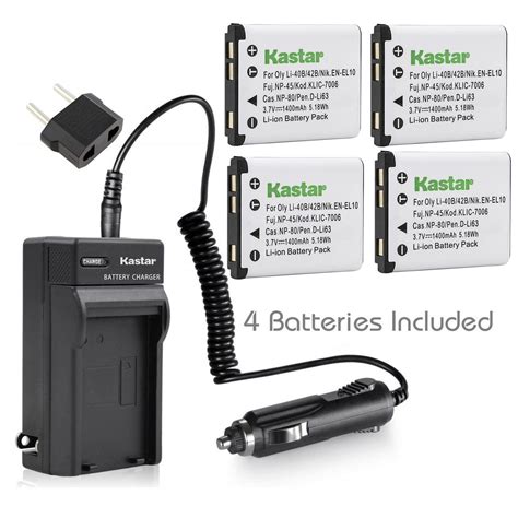 Kastar Battery Pack And Charger Kit For Fujifilm Np Np A Np B