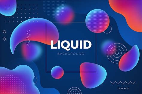 Free Vector Colorful Gradient Liquid Shapes Background