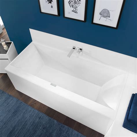 Villeroy Boch Squaro Edge Rechteck Badewanne Einbau Wei