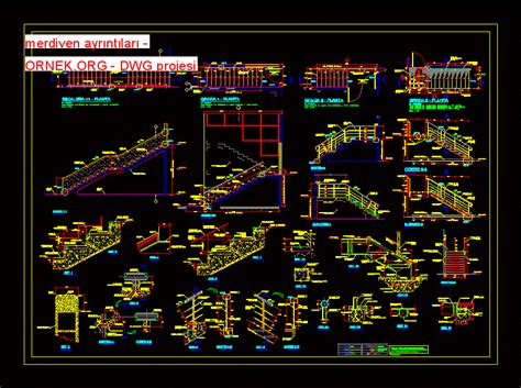 Merdiven Ayr Nt Lar Dwg Projesi Autocad Projeler Hot Sex Picture